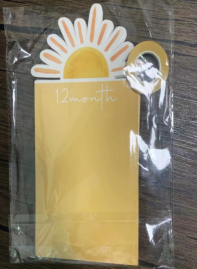 BIGKEOKI First Trip Around the Sun 12 Month Photo Banner Boho Sun 1st Birthday Decorations Party Supplies Sunshine First Birthday Decor for Baby Boys & Girls - Image 4